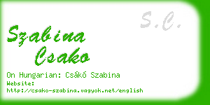 szabina csako business card